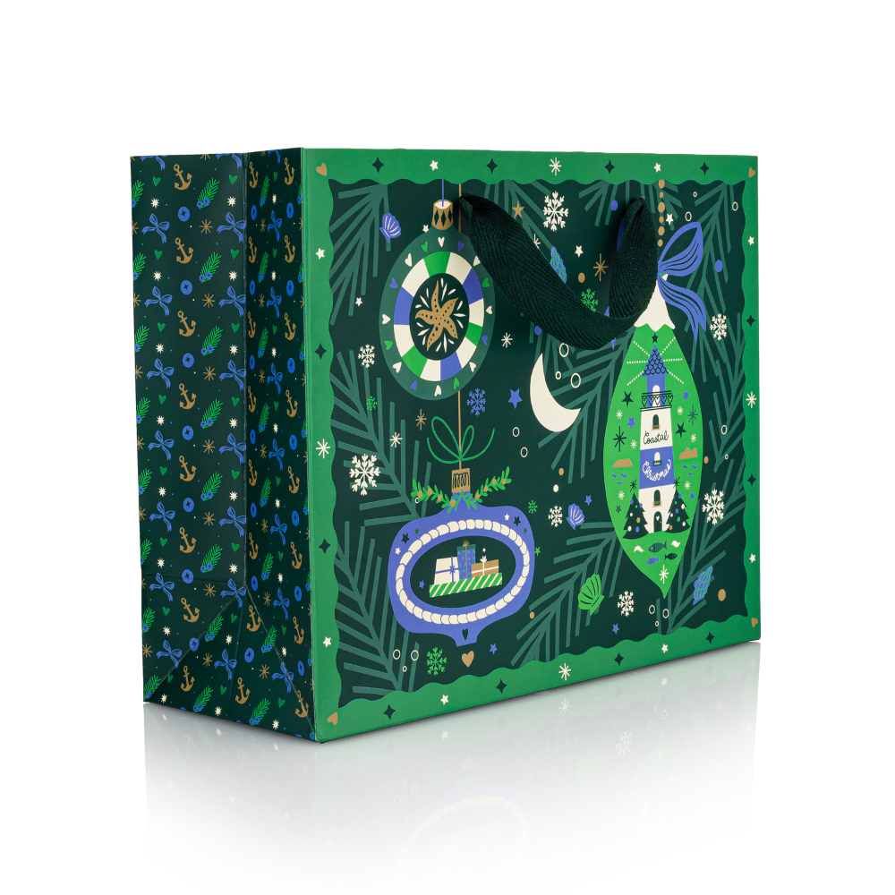 Preorder Coastal Christmas Holiday Gift Bag Case Pack